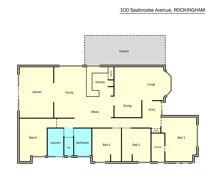 Floorplan of Homely house listing, 100 Seabrooke Avenue, Rockingham WA 6168