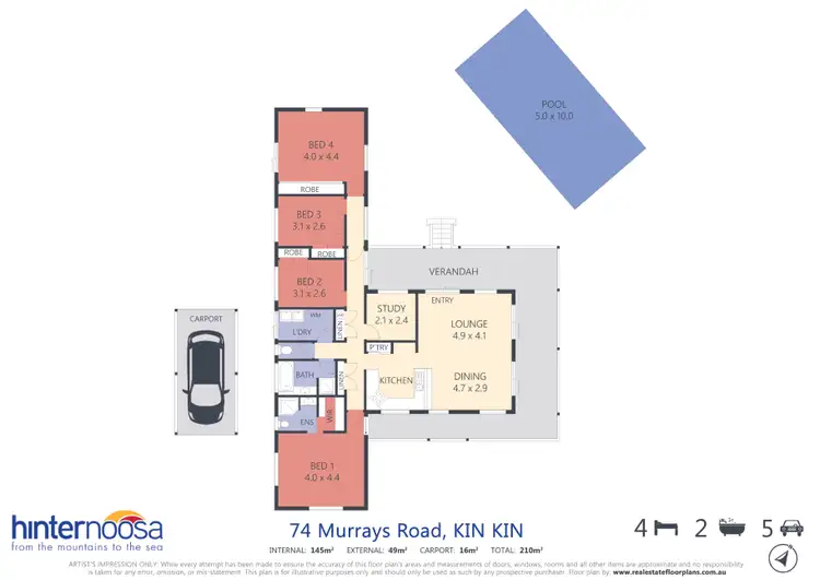 Floorplan of Homely house listing, 74 Murrays Road, Kin Kin QLD 4571