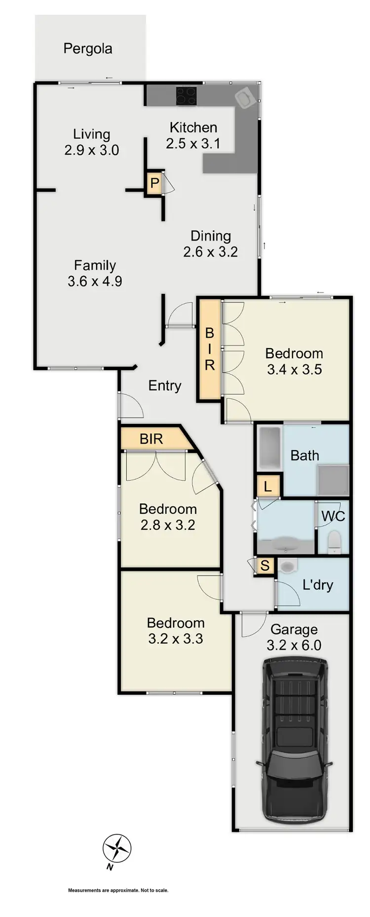 Floorplan of Homely semi-detached listing, 57 Hamrun Circuit, Rooty Hill NSW 2766