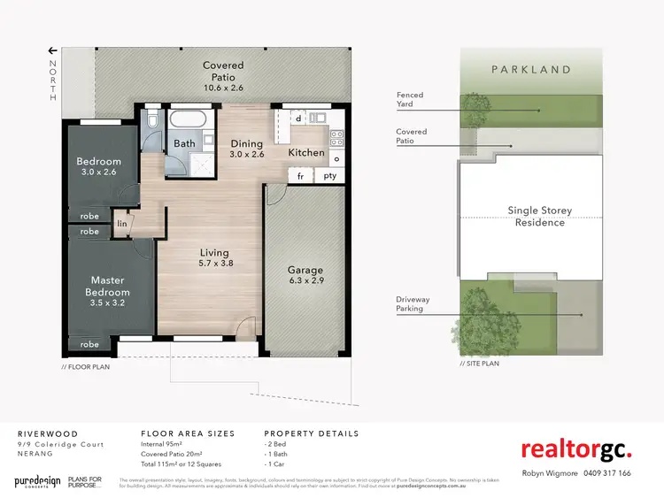 Floorplan of Homely villa listing, 9/9 Coleridge Court, Nerang QLD 4211