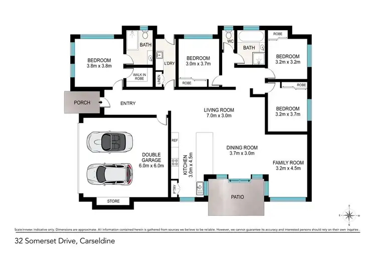 Floorplan of Homely house listing, 32 Somerset Drive, Carseldine QLD 4034
