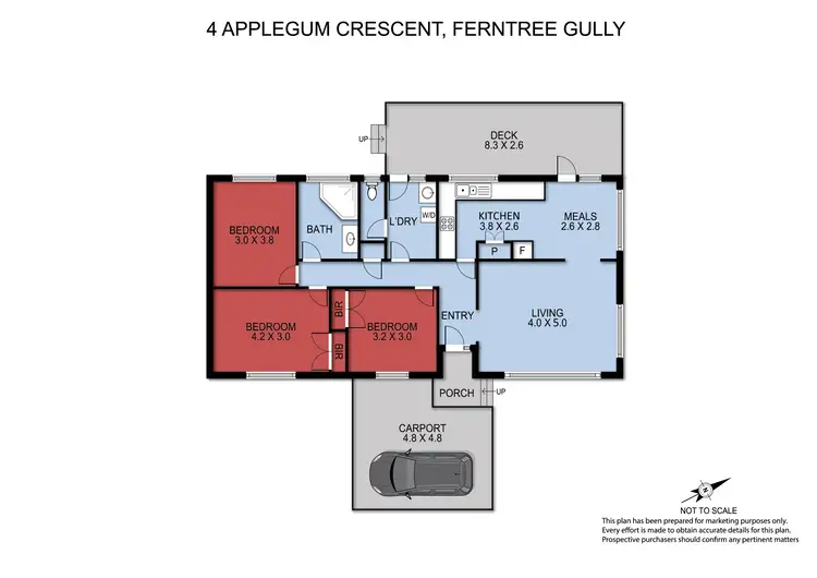 Floorplan of Homely house listing, 4 Applegum Crescent, Ferntree Gully VIC 3156