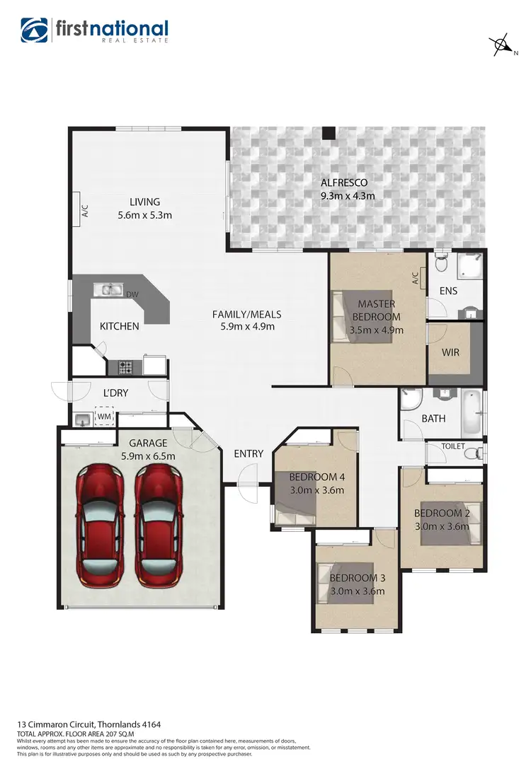 Floorplan of Homely house listing, 13 Cimmaron Circuit, Thornlands QLD 4164