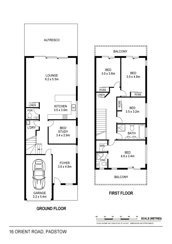 Floorplan of Homely semi-detached listing, 16 Orient Road, Padstow NSW 2211
