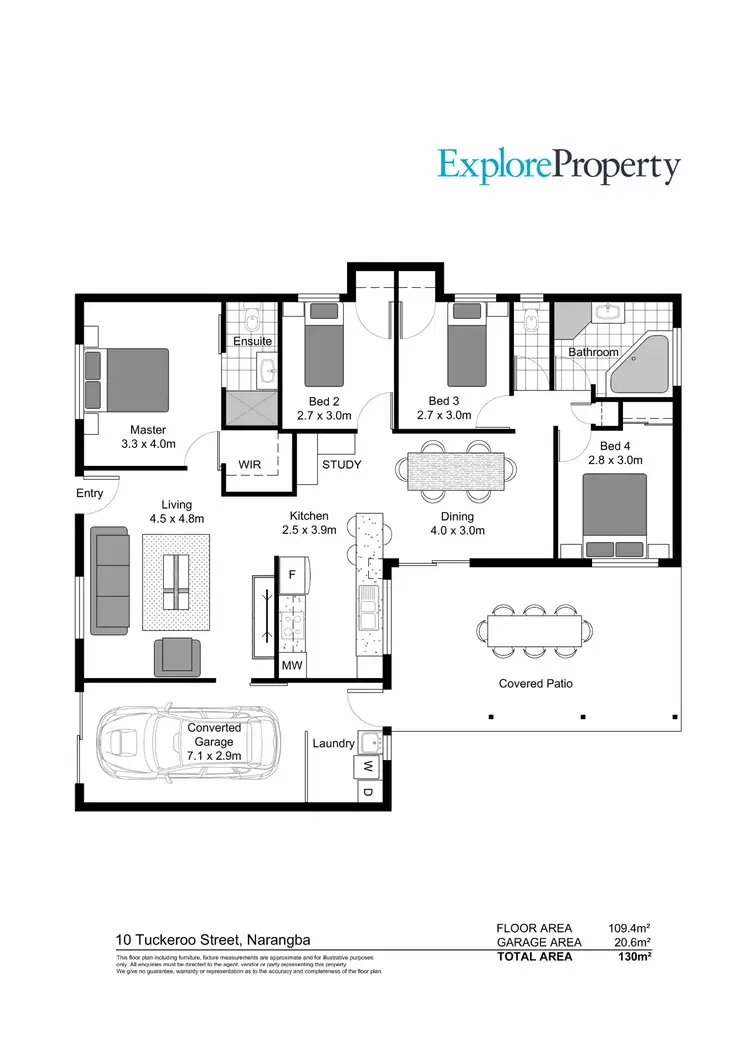 Floorplan of Homely house listing, 10 Tuckeroo Street, Narangba QLD 4504