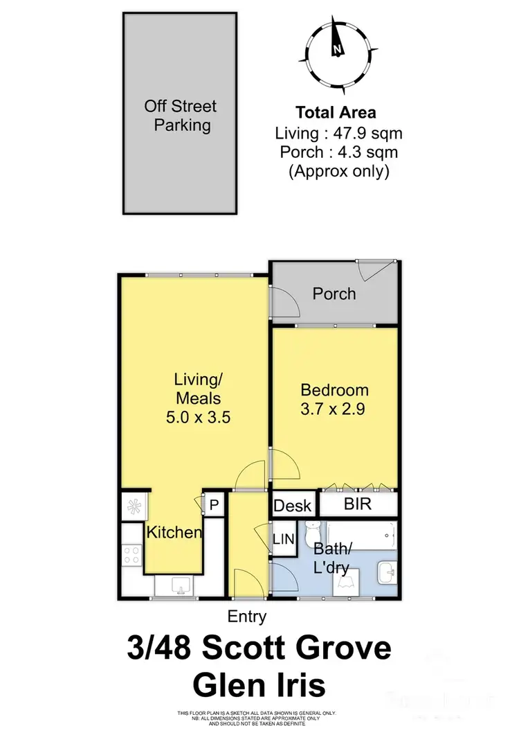 Floorplan of Homely apartment listing, 3/48 Scott Grove, Glen Iris VIC 3146