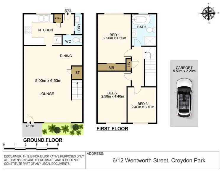 Floorplan of Homely townhouse listing, 6/12 Wentworth Street, Croydon Park NSW 2133