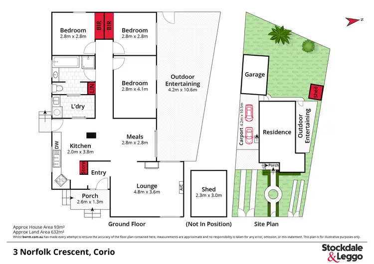 Floorplan of Homely house listing, 3 Norfolk Crescent, Corio VIC 3214