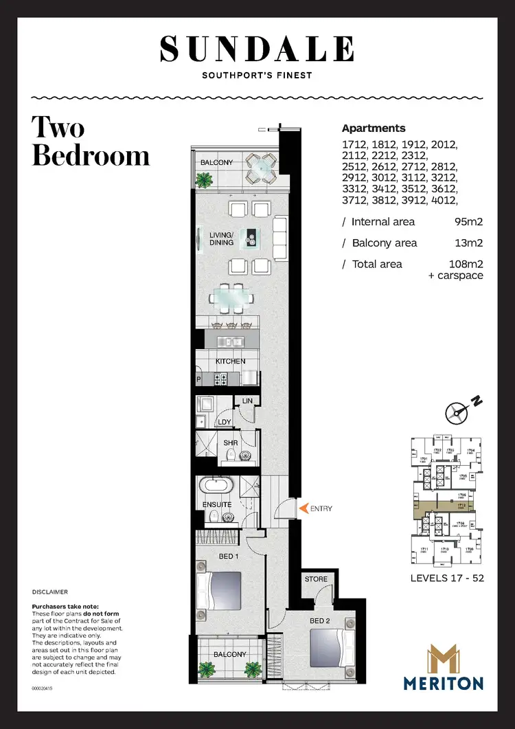 Floorplan of Homely apartment listing, 2312/2 Como Crescent, Southport QLD 4215
