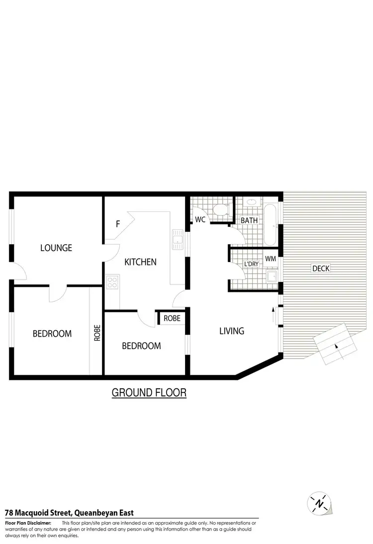 Floorplan of Homely semi-detached listing, 2/76-78 Macquoid Street, Queanbeyan East NSW 2620