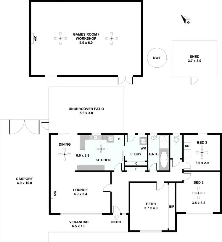 Floorplan of Homely house listing, 15 Clark Terrace, Angaston SA 5353