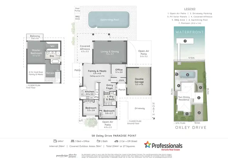 Floorplan of Homely house listing, 58 Oxley Drive, Paradise Point QLD 4216