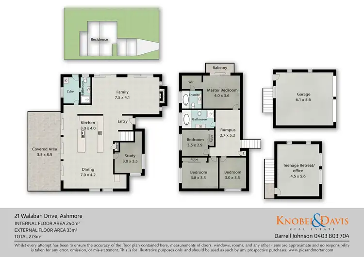 Floorplan of Homely house listing, 21 Walabah Drive, Ashmore QLD 4214