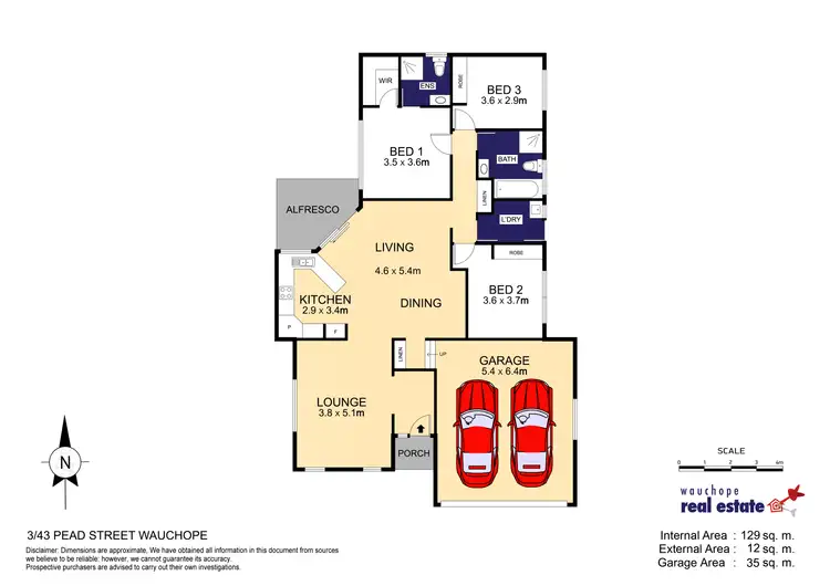 Floorplan of Homely villa listing, 3/43 Pead Street, Wauchope NSW 2446