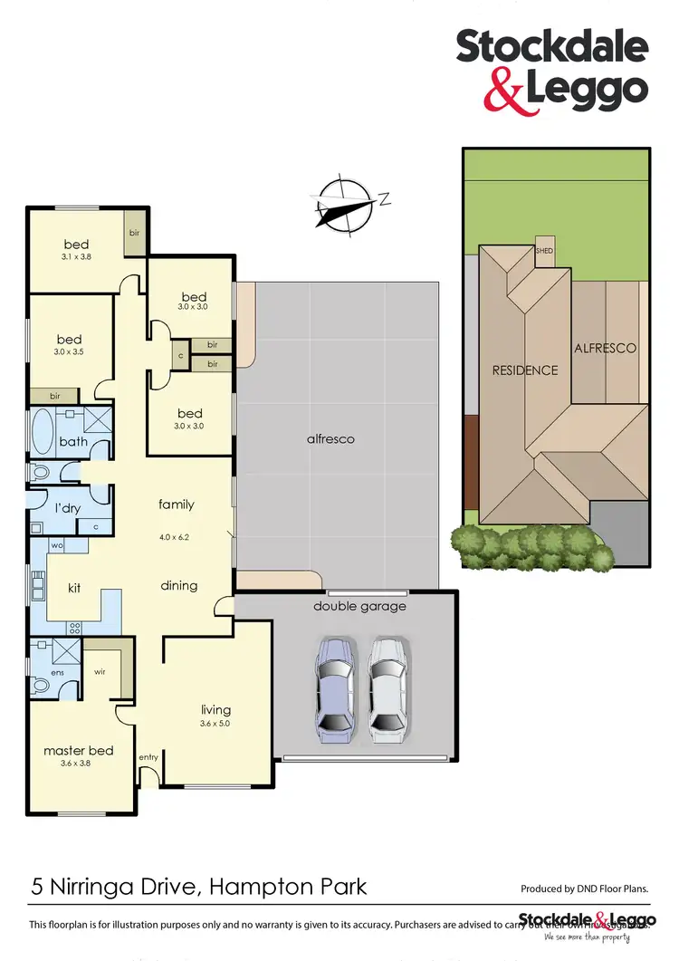 Floorplan of Homely house listing, 5 Nirringa Drive, Hampton Park VIC 3976