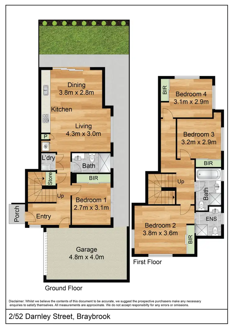 Floorplan of Homely townhouse listing, 2,3/52 Darnley Street, Braybrook VIC 3019