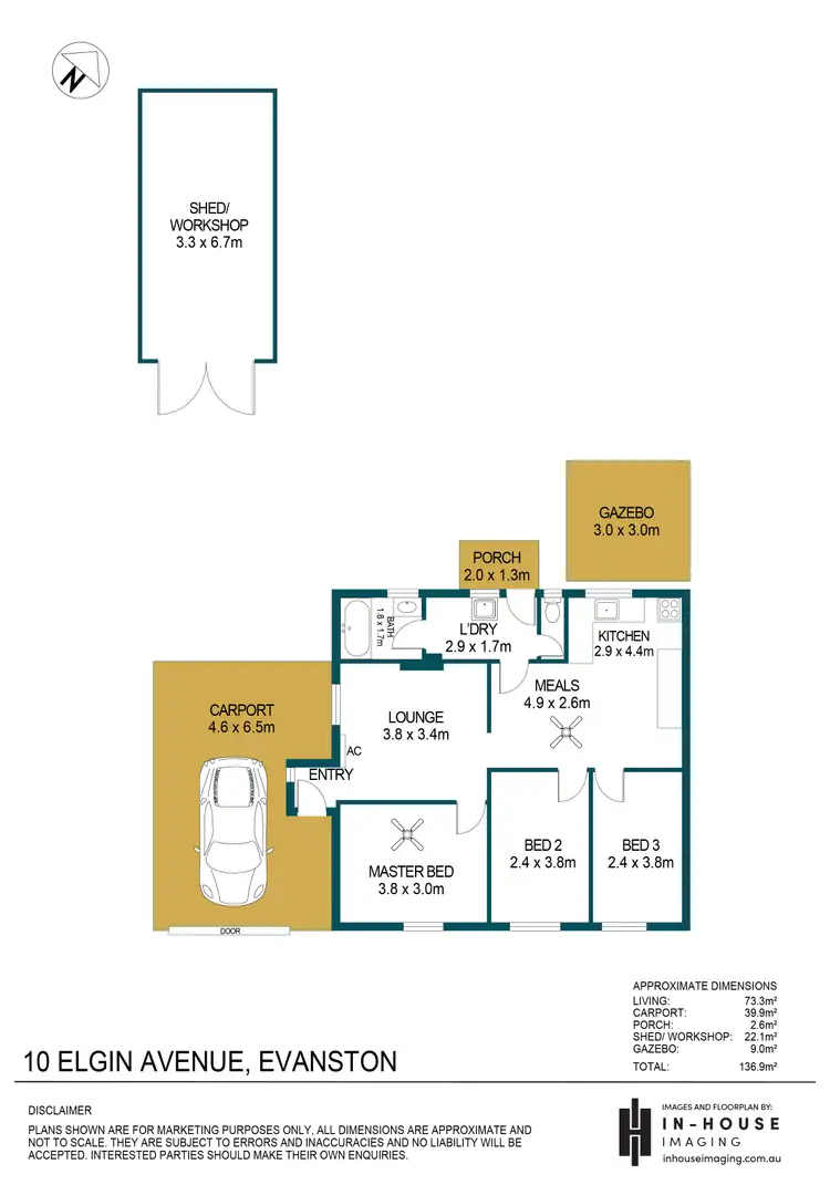 Floorplan of Homely house listing, 10 Elgin Avenue, Evanston SA 5116