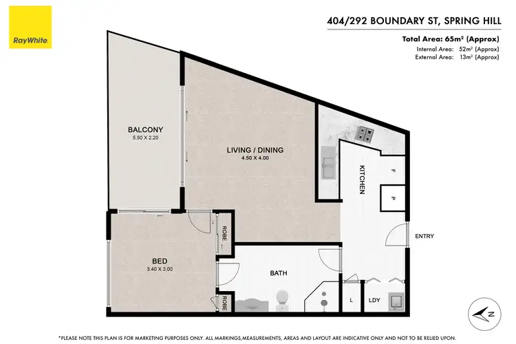 Floorplan of Homely apartment listing, 404/292 Boundary Street, Spring Hill QLD 4000