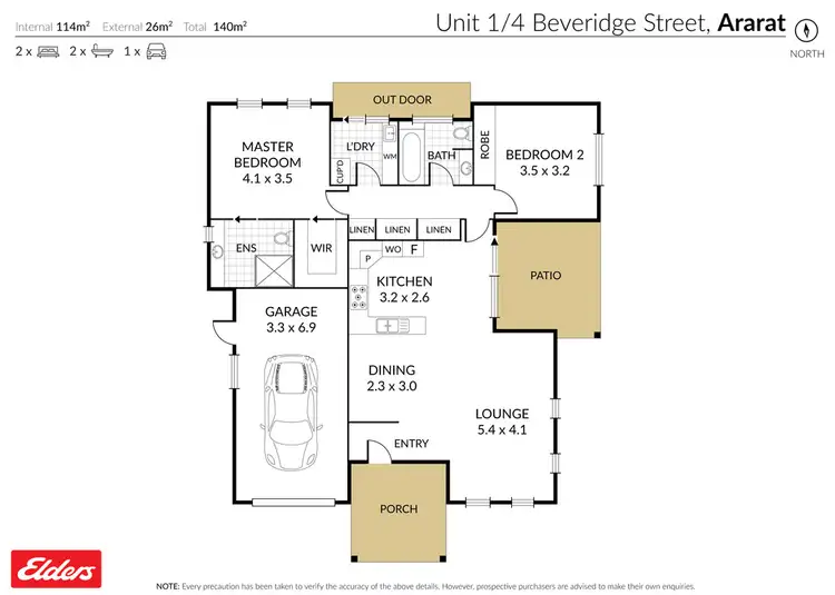 Floorplan of Homely house listing, 1/4 Beveridge Street, Ararat VIC 3377