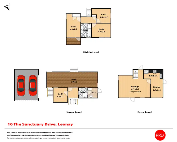 Floorplan of Homely house listing, 10 The Sanctuary Drive, Leonay NSW 2750