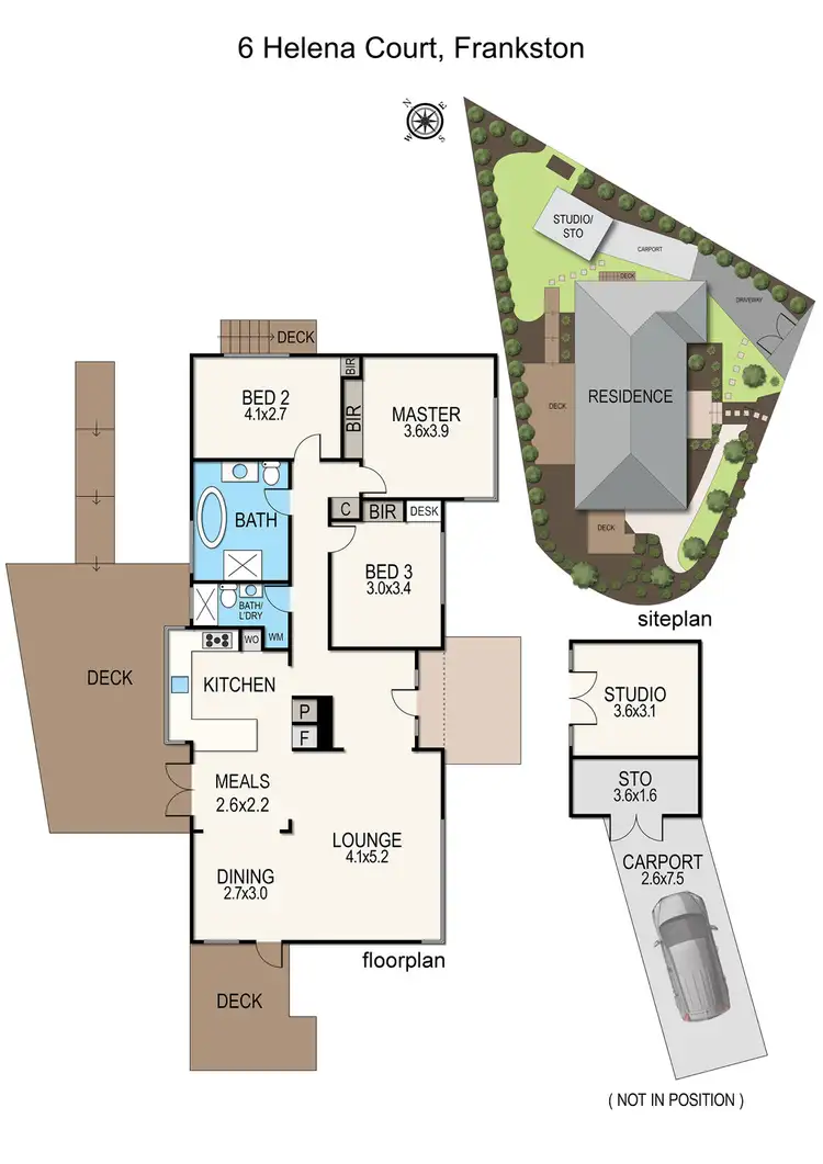 Floorplan of Homely house listing, 6 Helena Court, Frankston VIC 3199