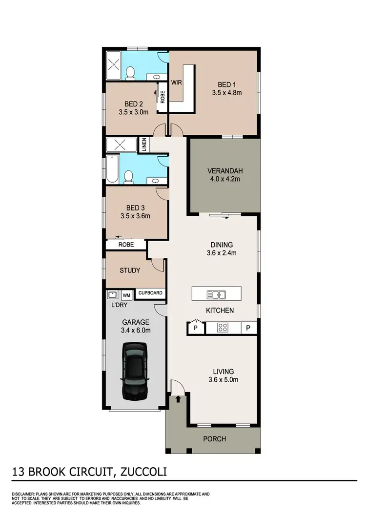 Floorplan of Homely house listing, 13 Brook Circuit, Zuccoli NT 832