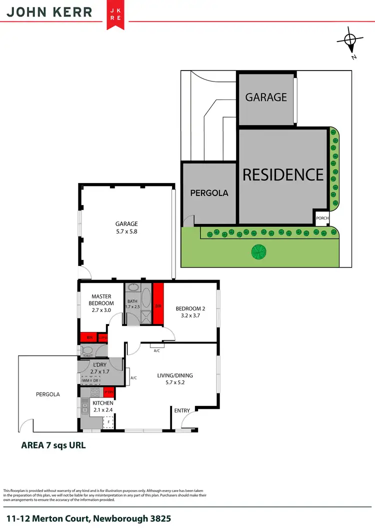 Floorplan of Homely unit listing, 2/11-12 Merton Court, Newborough VIC 3825