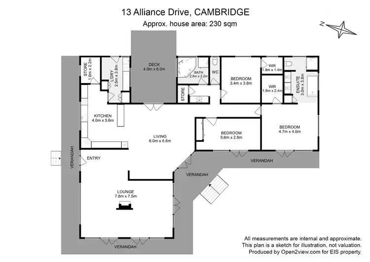 Floorplan of Homely house listing, 13 Alliance Drive, Cambridge TAS 7170