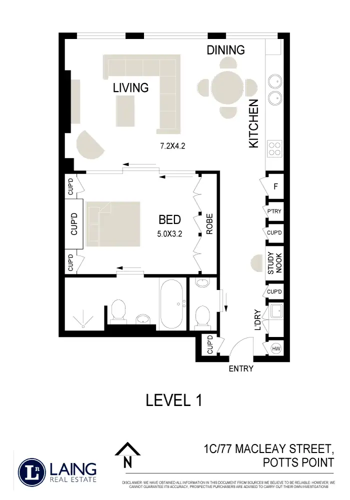 Floorplan of Homely apartment listing, 1C/77 Macleay, Potts Point NSW 2011