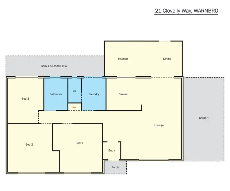 Floorplan of Homely house listing, 21 Clovelly Way, Warnbro WA 6169