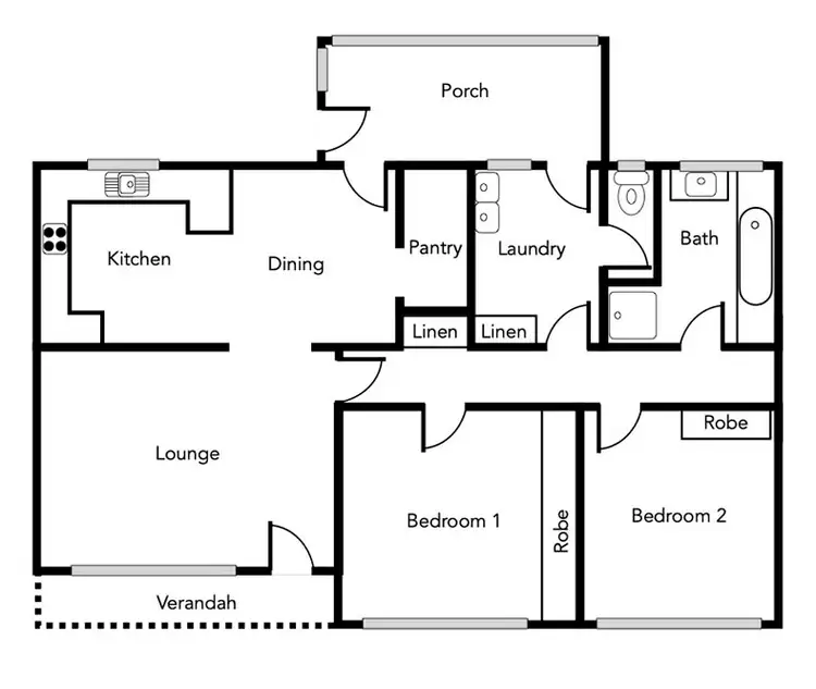 Floorplan of Homely house listing, 28 Ford Street, Ararat VIC 3377