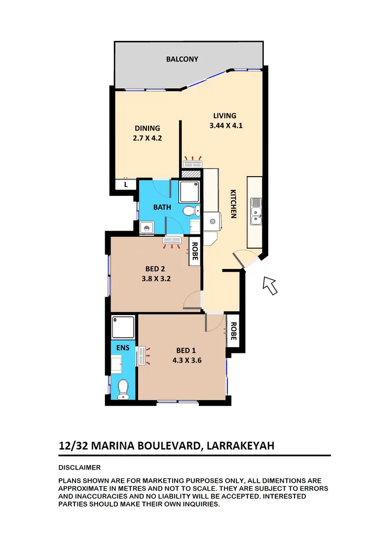 Floorplan of Homely unit listing, 12/32 Marina Boulevard, Cullen Bay NT 820