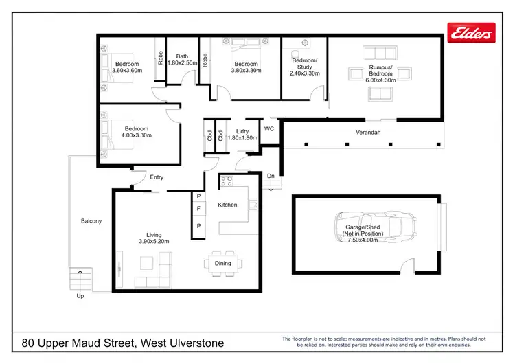 Floorplan of Homely house listing, 80 Upper Maud Street, West Ulverstone TAS 7315