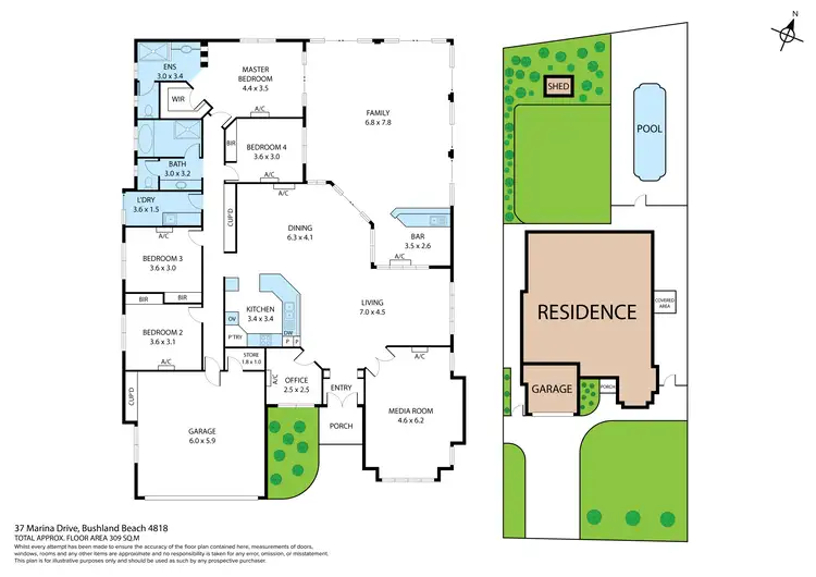 Floorplan of Homely house listing, 37 Marina Drive, Bushland Beach QLD 4818