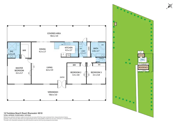 Floorplan of Homely house listing, 16 Toolakea Beach Road, Bluewater QLD 4818
