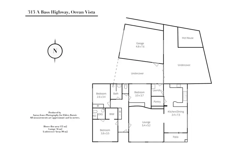 Floorplan of Homely house listing, 313A Bass Highway, Ocean Vista TAS 7320