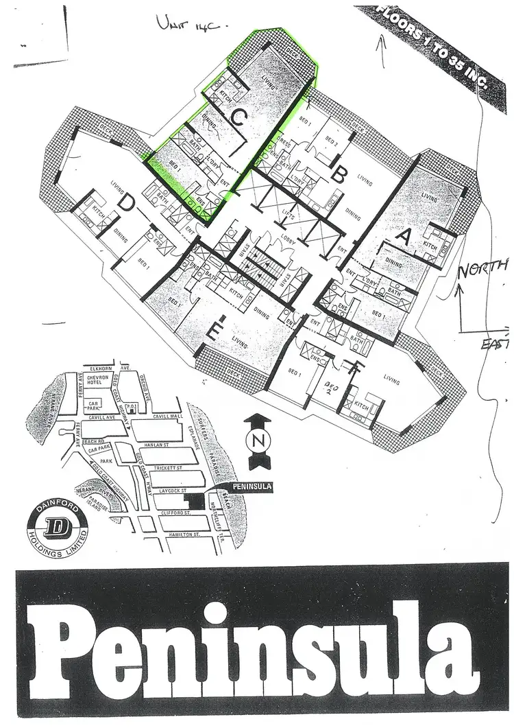 Floorplan of Homely apartment listing, 14C/5 Clifford Street, Surfers Paradise QLD 4217