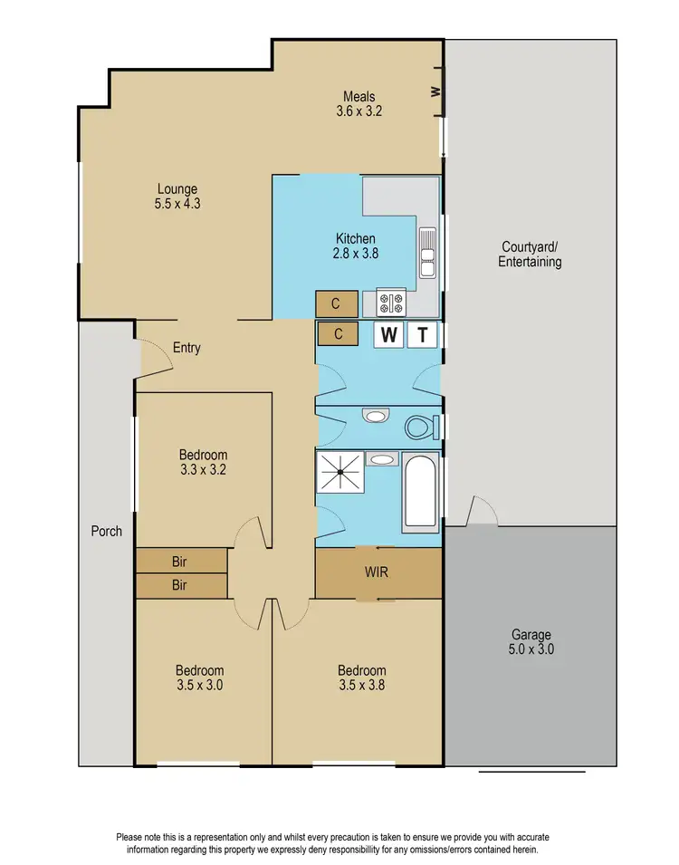 Floorplan of Homely unit listing, 1/42 Collier Court, Strathmore Heights VIC 3041