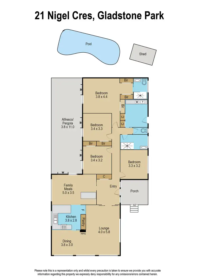 Floorplan of Homely house listing, 21 Nigel Crescent, Gladstone Park VIC 3043