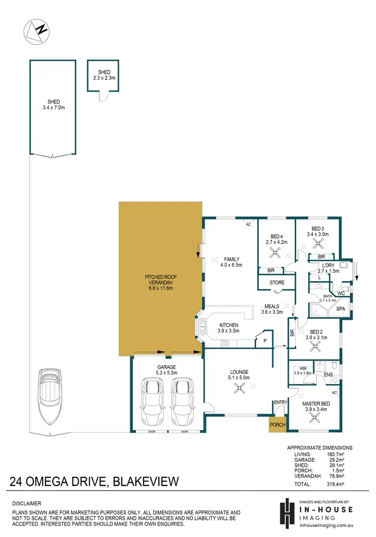 Floorplan of Homely house listing, 24 Omega Drive, Blakeview SA 5114