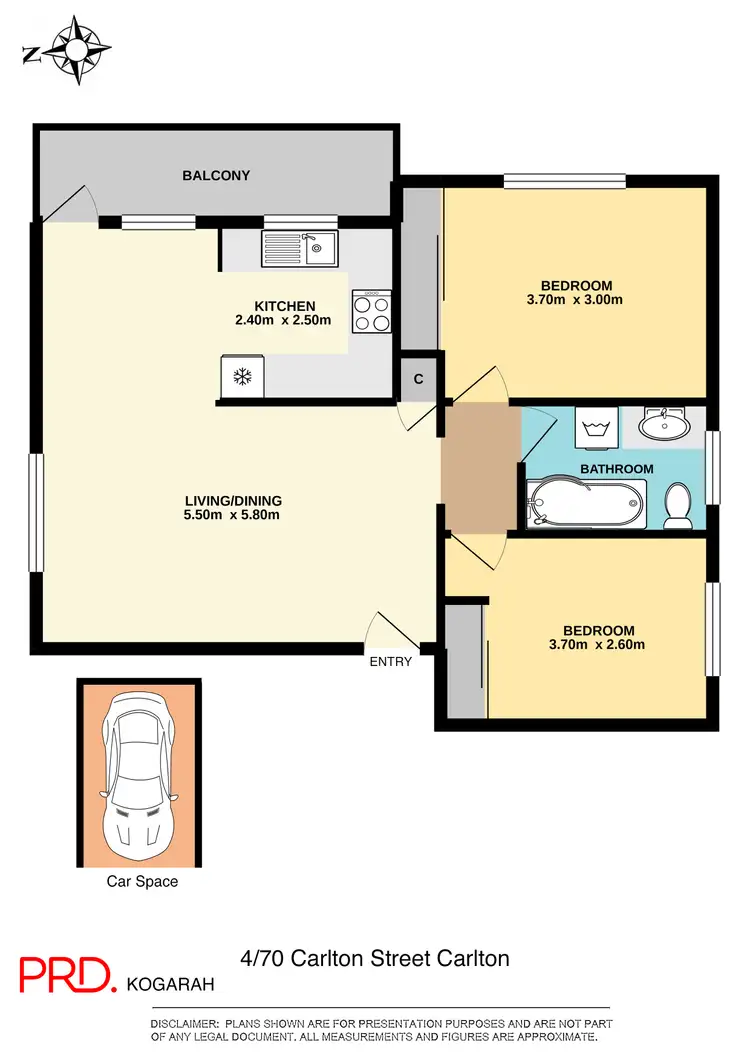 Floorplan of Homely unit listing, 4/70-76 Carlton Parade, Carlton NSW 2218