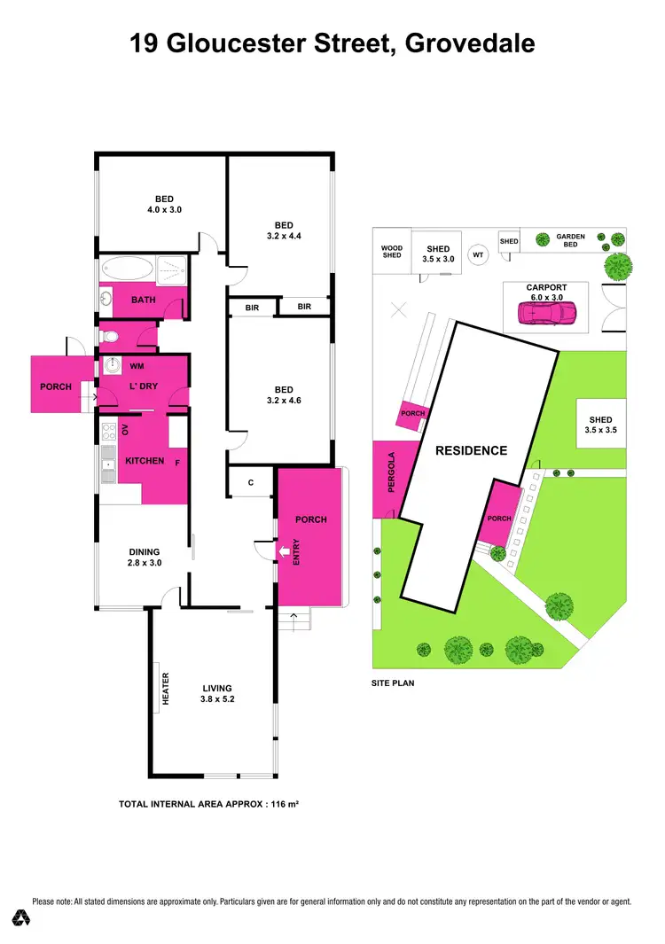 Floorplan of Homely house listing, 19 Gloucester Street, Grovedale VIC 3216