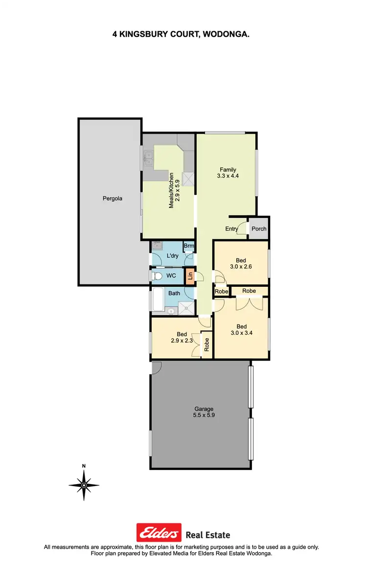 Floorplan of Homely house listing, 4 Kingsbury Court, Wodonga VIC 3690