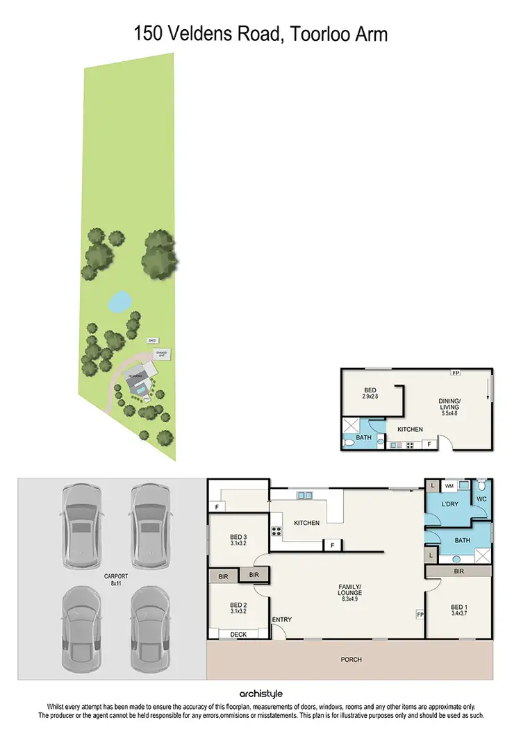 Floorplan of Homely house listing, 150 Veldens Road, Toorloo Arm VIC 3909