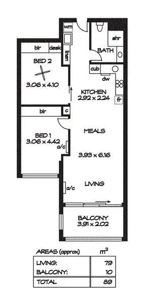 Floorplan of Homely apartment listing, 513/185 Morphett Street, Adelaide SA 5000