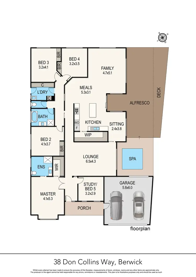 Floorplan of Homely house listing, 38 Don Collins Way, Berwick VIC 3806