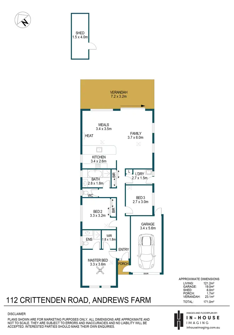 Floorplan of Homely house listing, 112 Crittenden Road, Andrews Farm SA 5114