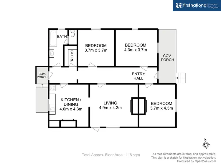 Floorplan of Homely house listing, 6 Direens Road, Lymington TAS 7109