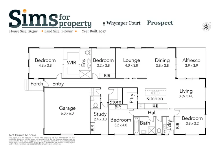 Floorplan of Homely house listing, 5 Whymper Court, Prospect Vale TAS 7250