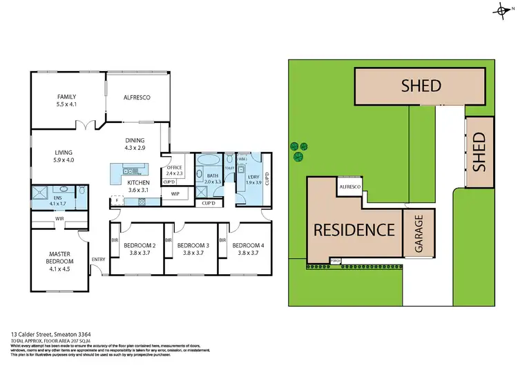 Floorplan of Homely house listing, 13 Calder Street, Smeaton VIC 3364
